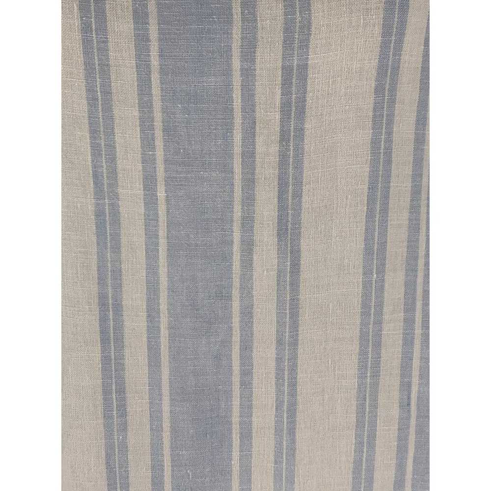 Saks Fifth Avenue Dress Linen Striped Blue White … - image 5