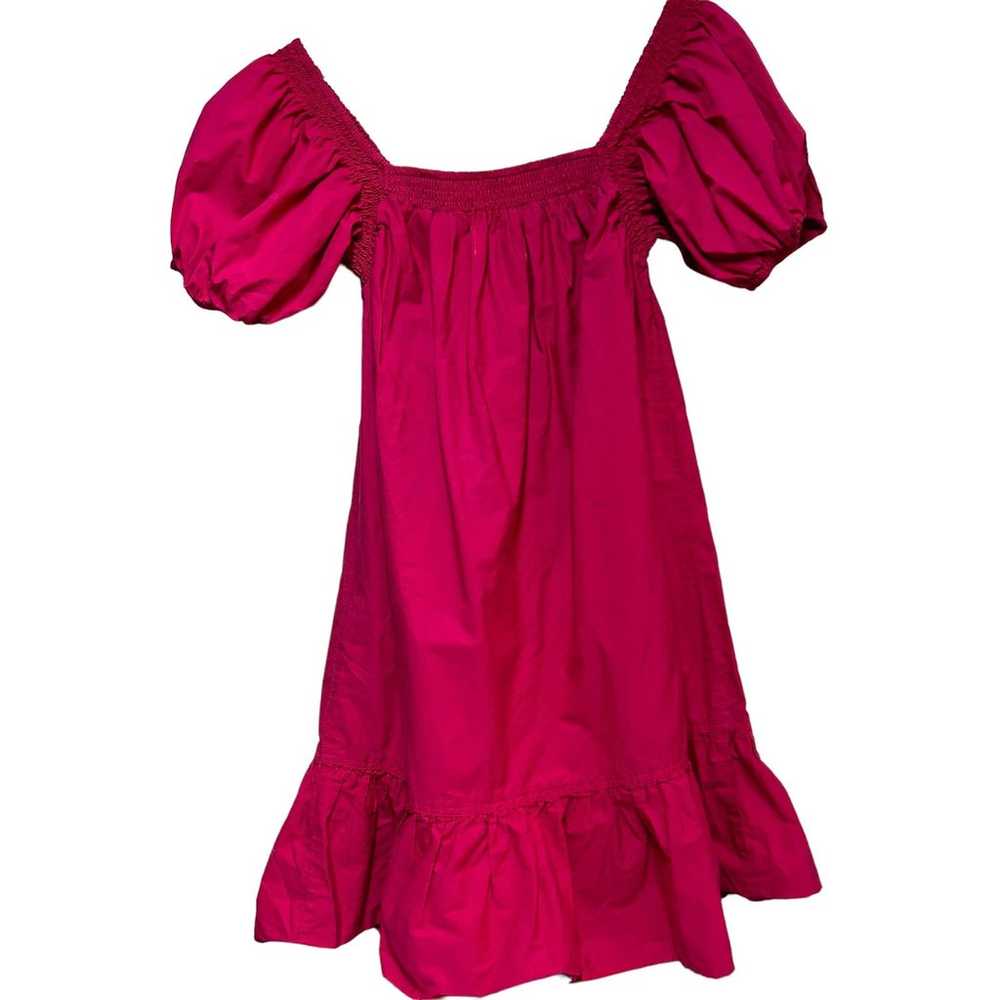Margaux Riviera Hot Pink Easter Ruffled Off Shoul… - image 1