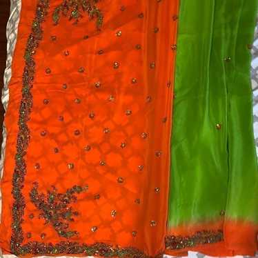 Beautiful Embroidered Party Sari - image 1