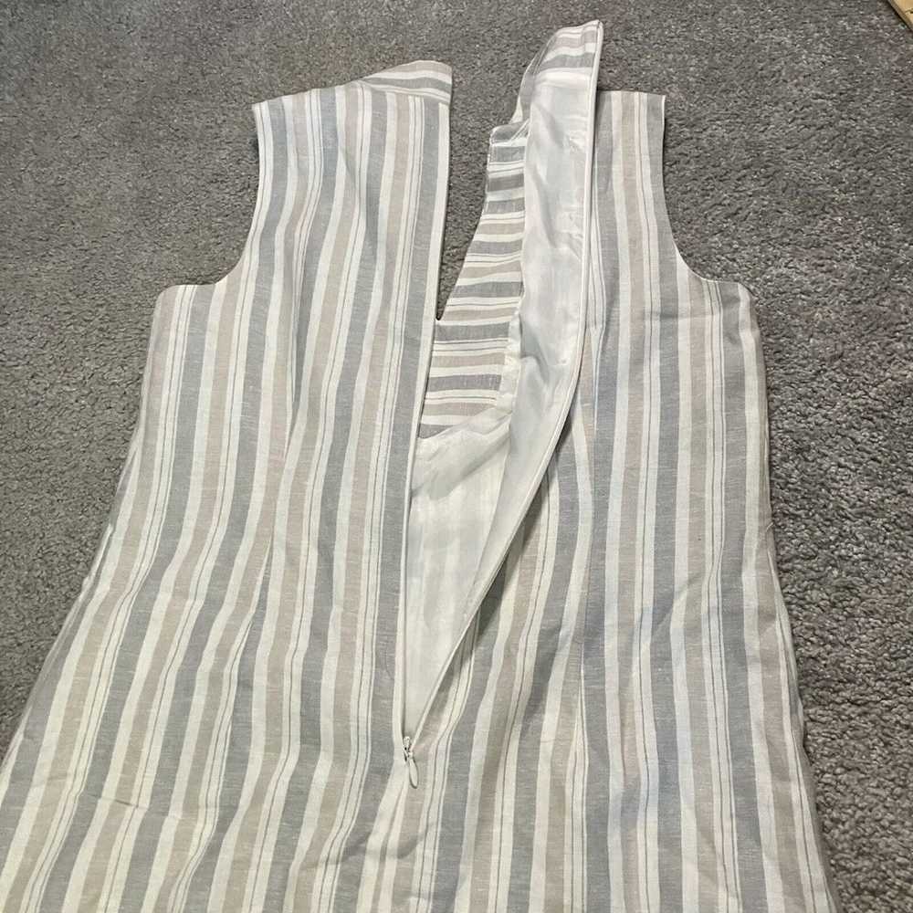 Eliza J Linen Striped Sleeveless Shift Dress Tan/… - image 12