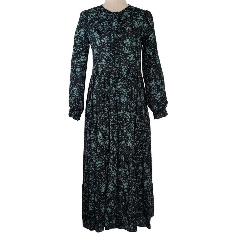 Zara The Angel Dress Women's S Black Green Floral… - image 2