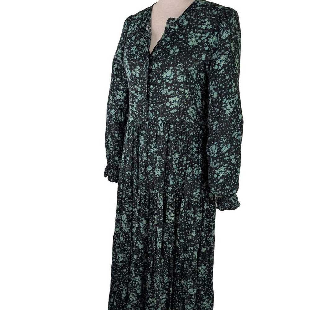 Zara The Angel Dress Women's S Black Green Floral… - image 4