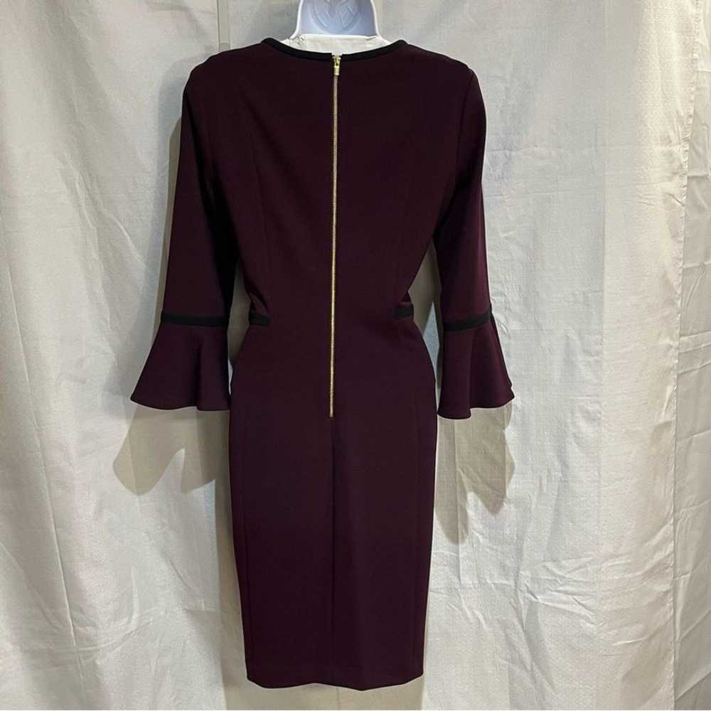 Calvin Klein ladies plum Bell sleeve sheath dress… - image 6