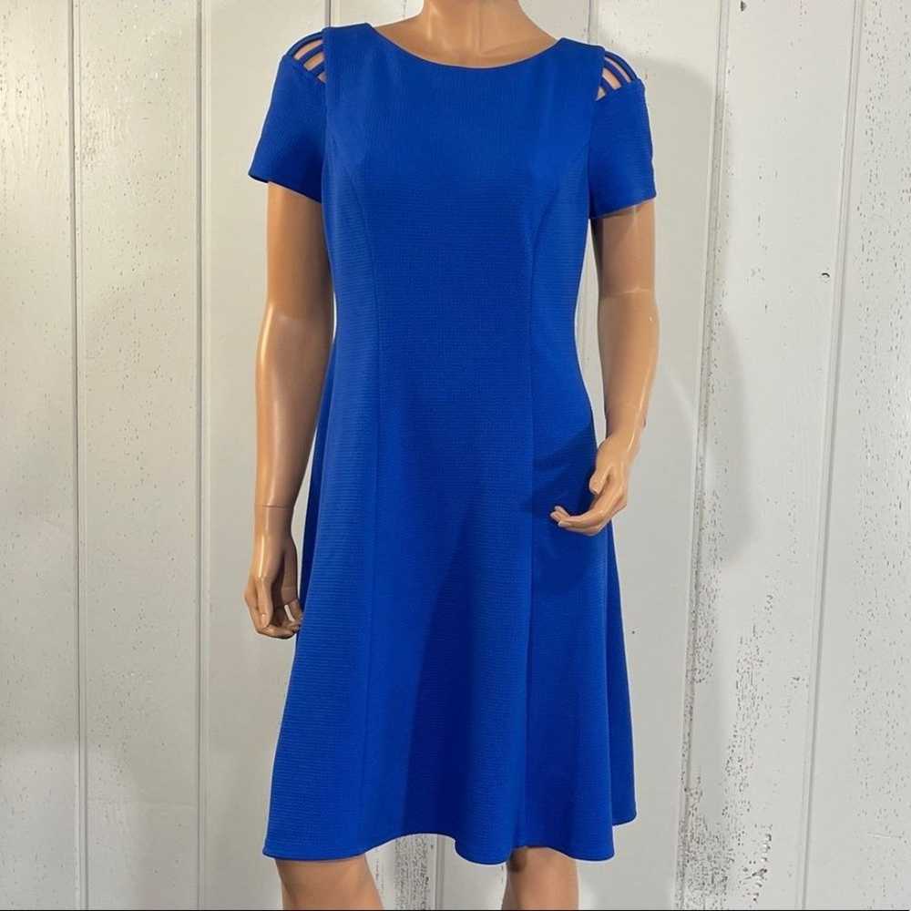 *AGB Women’s Royal Blue Short Sleeve A Line Dress… - image 1