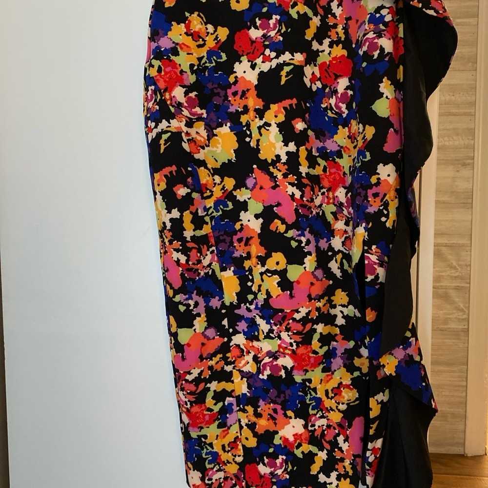 Aidan Mattox Floral Print Off Shoulder Dress XS - image 3