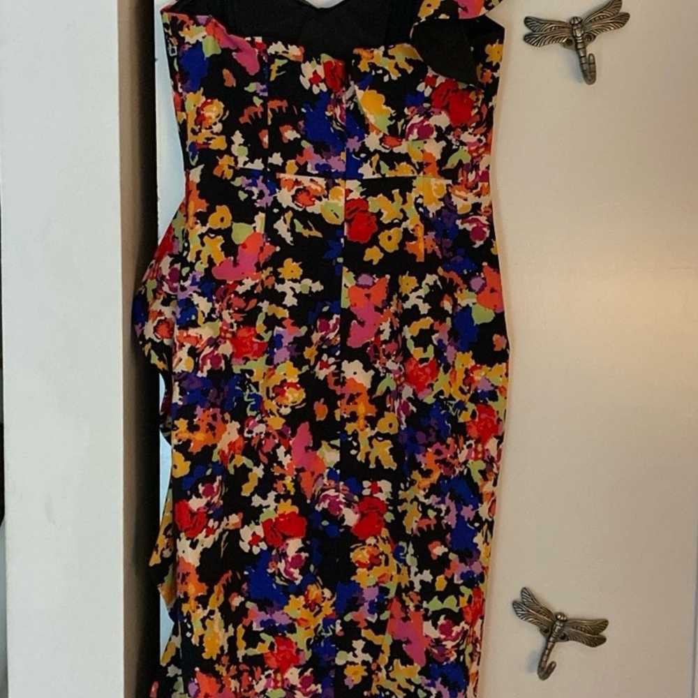 Aidan Mattox Floral Print Off Shoulder Dress XS - image 5