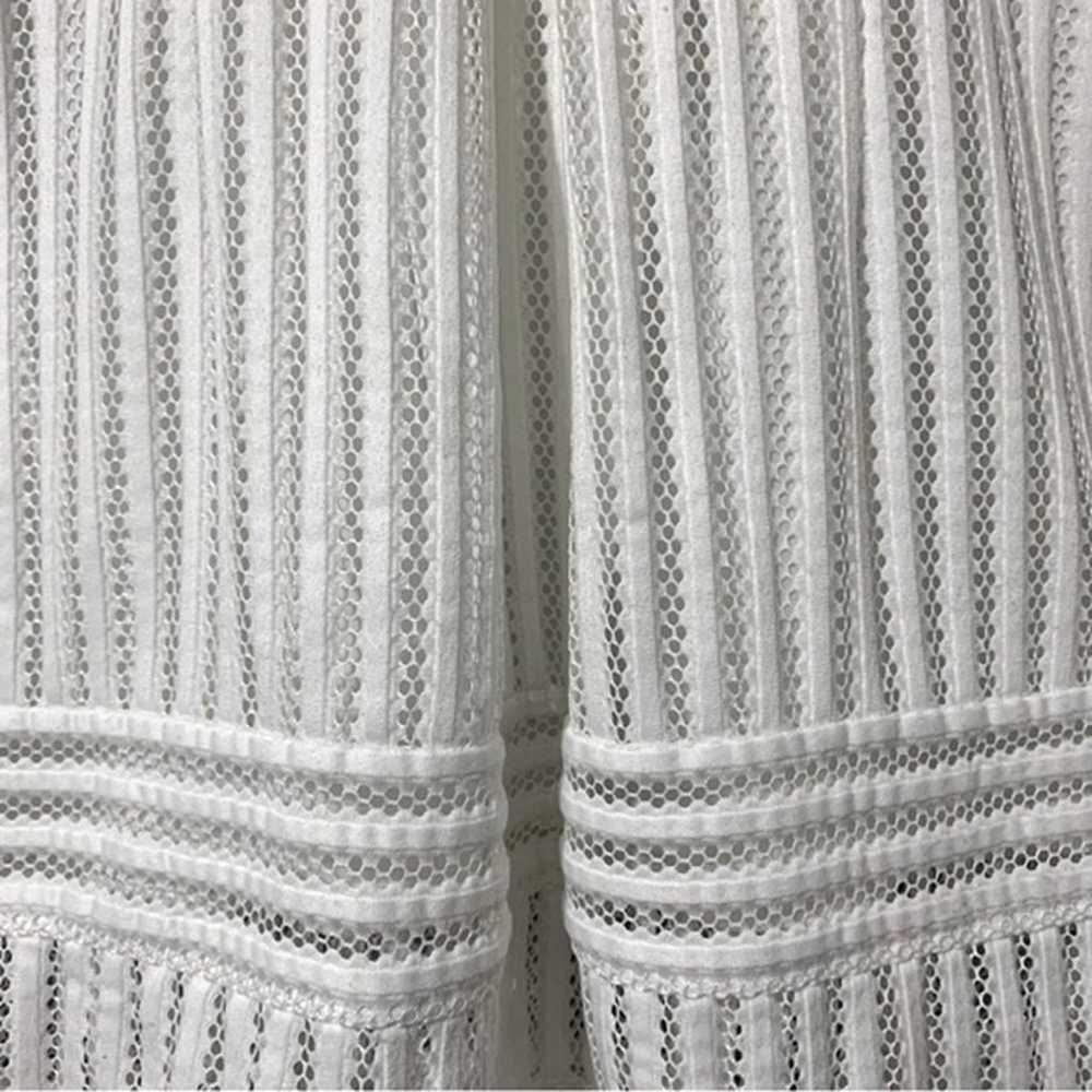 H&M White Eyelet Lattice Pattern A-line Sleeveles… - image 8