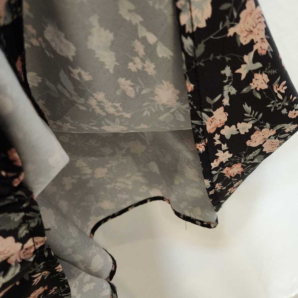 SHEIN CURVE Black Multi Floral Lightweight Long S… - image 11