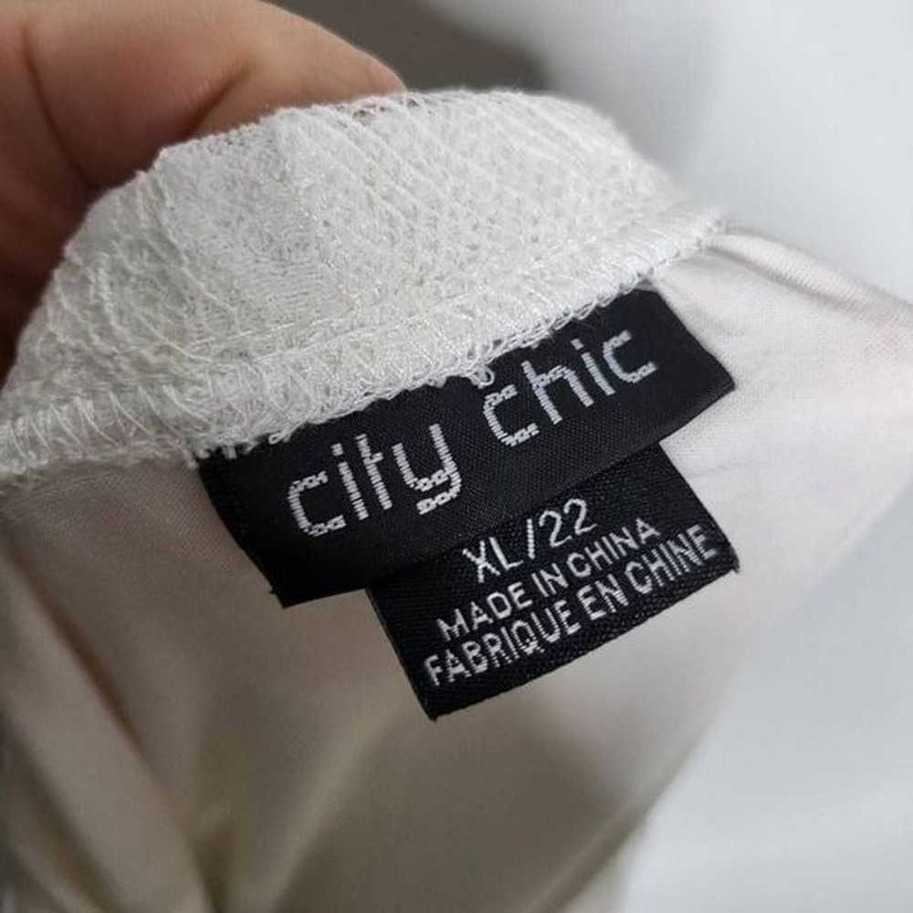 City Chic Lace Off Shoulder White Dress Size XL/22 - image 8