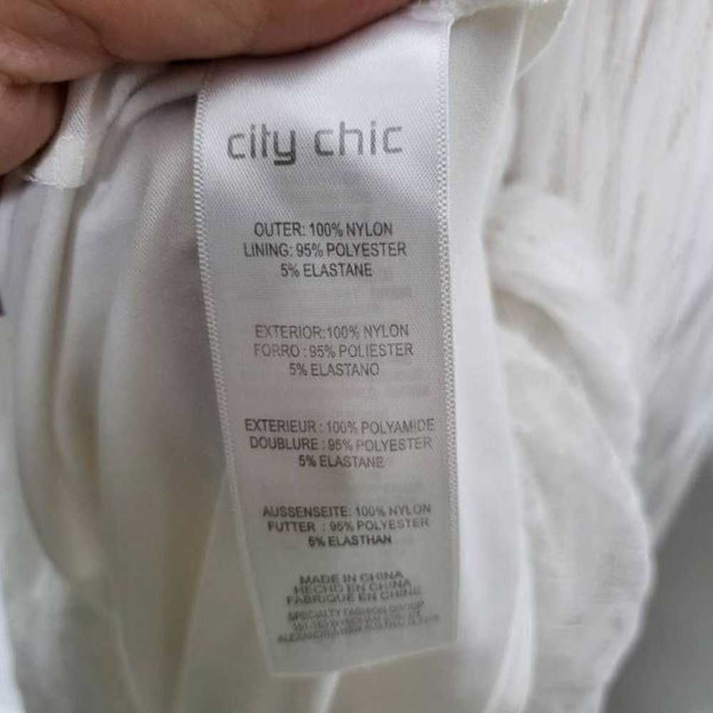 City Chic Lace Off Shoulder White Dress Size XL/22 - image 9