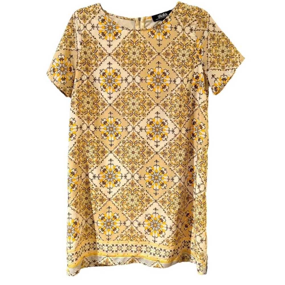 Lulus Dandy Lion Yellow Print Shift Dress Size Me… - image 2