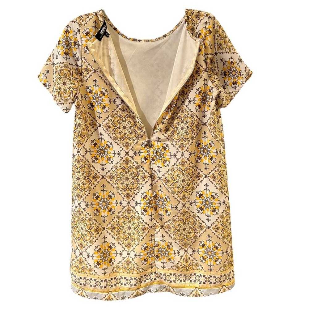 Lulus Dandy Lion Yellow Print Shift Dress Size Me… - image 4