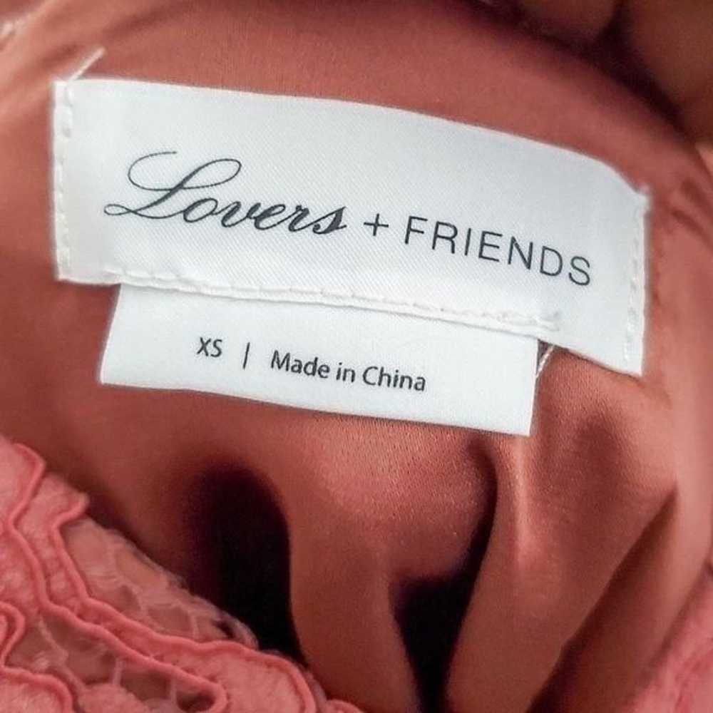 Lovers + Friends Art Deco Mauve Pink Lace Plunge … - image 5