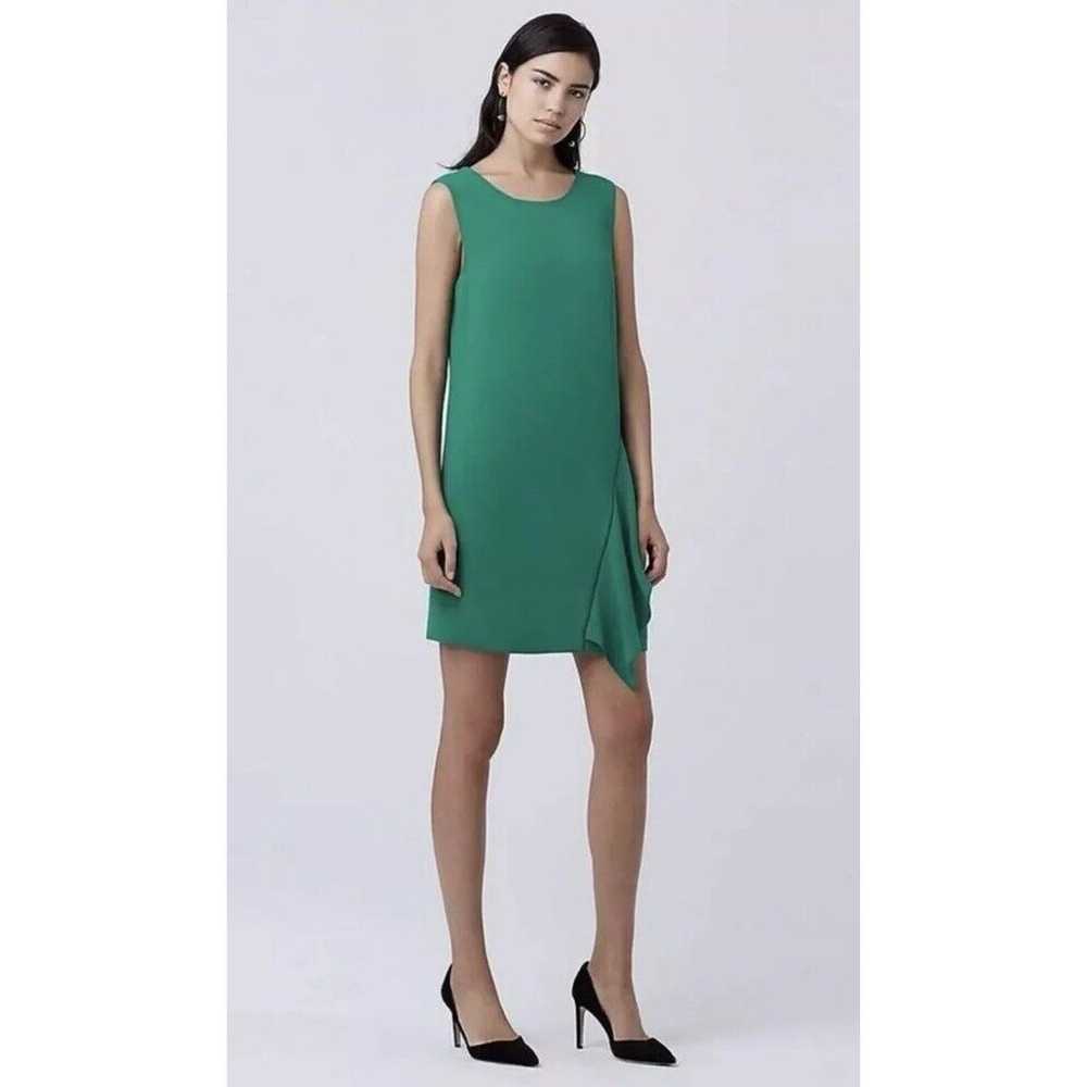 Diane von Furstenberg DVF Green Wylda Shift Ruffl… - image 1