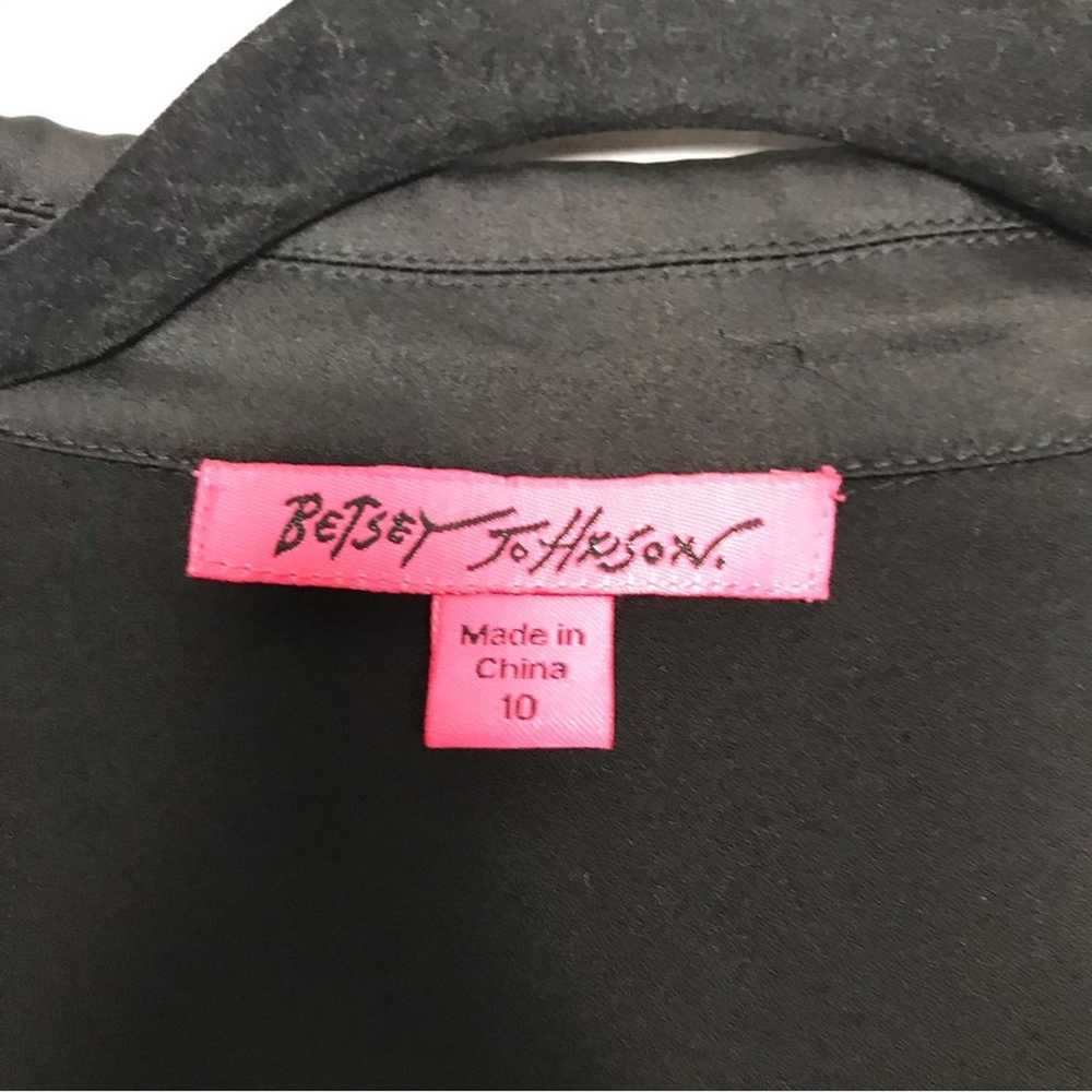 Betsy Johnson Black Dressy size 10 v-neck sleevel… - image 8