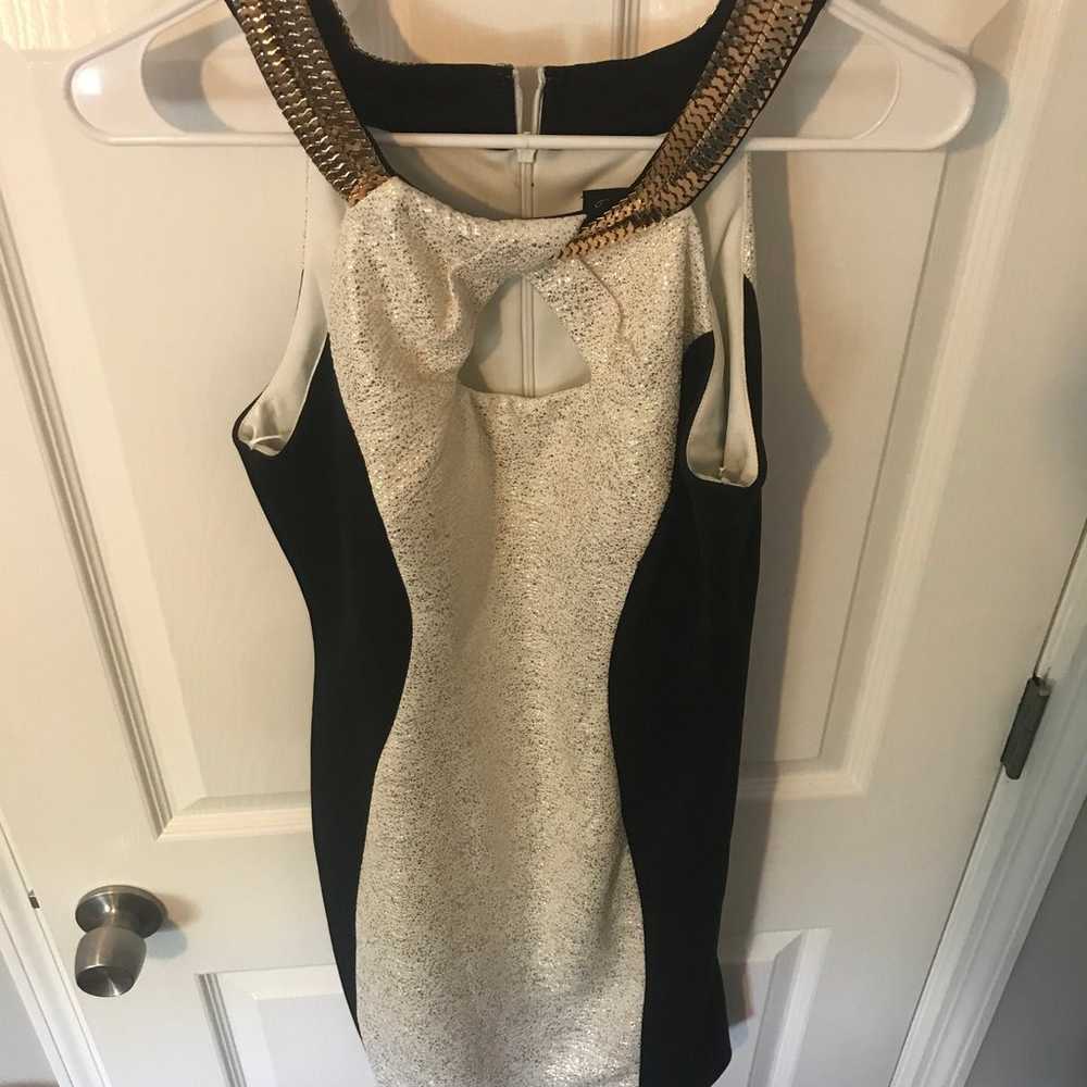 Jax Gold Black Sheath Dress 4 EUC - image 9