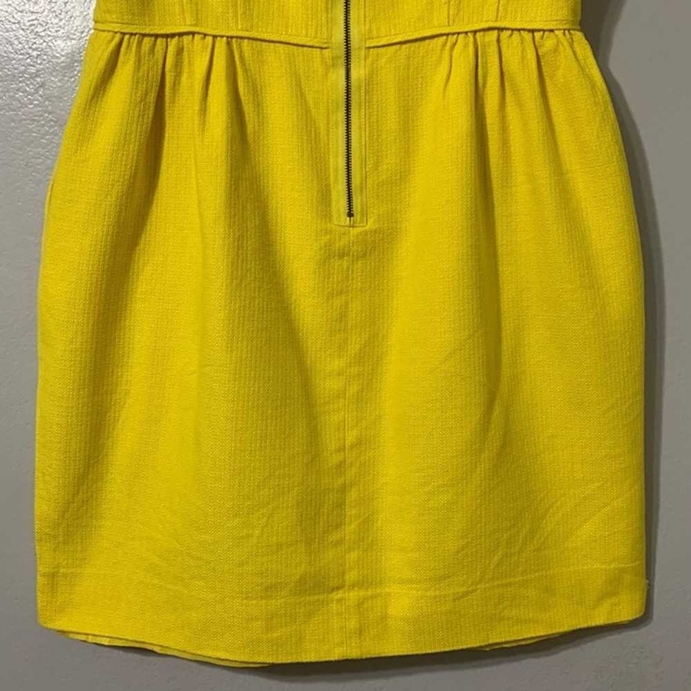 J. CREW Yellow Cotton Basketweave Sleeveless Dres… - image 10