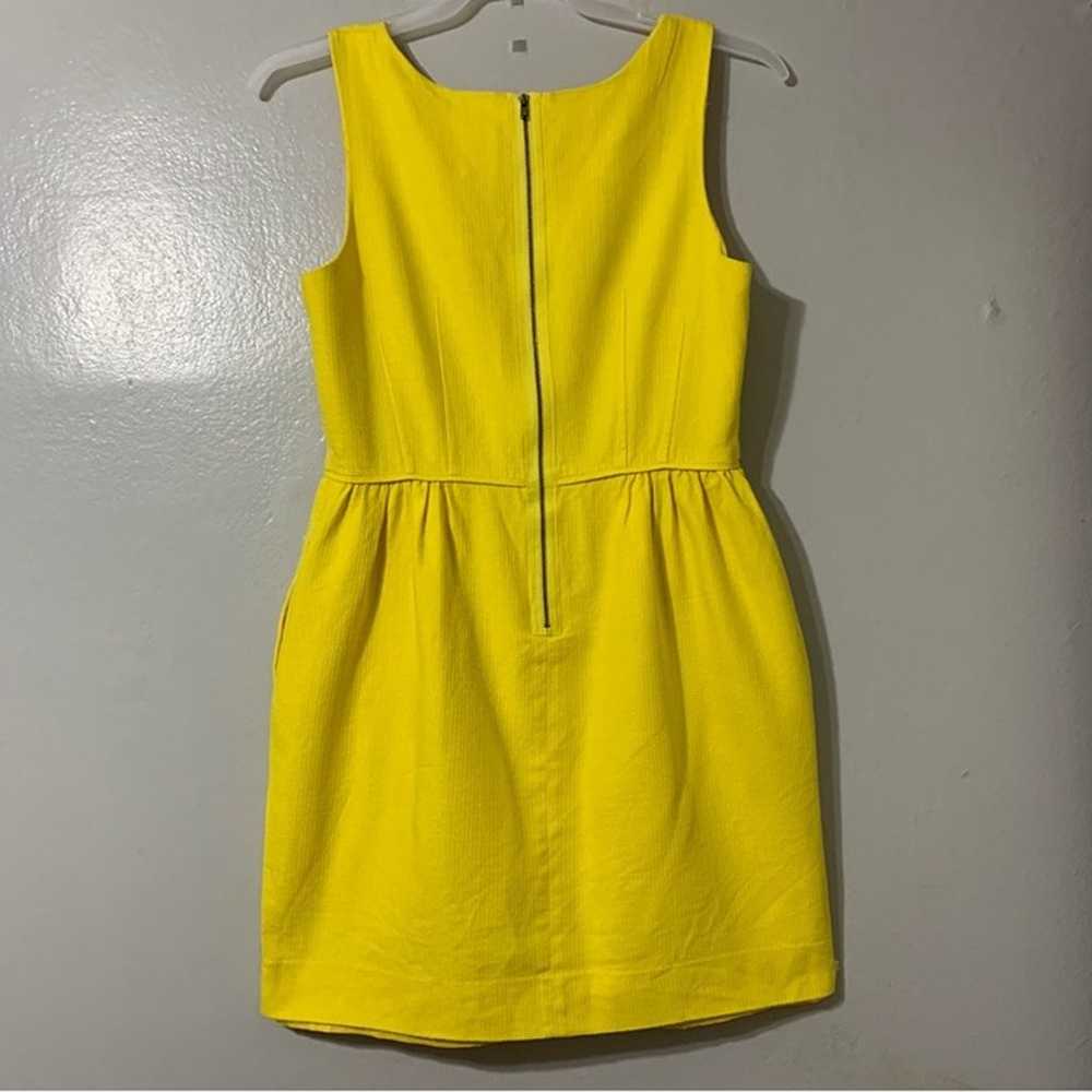 J. CREW Yellow Cotton Basketweave Sleeveless Dres… - image 5