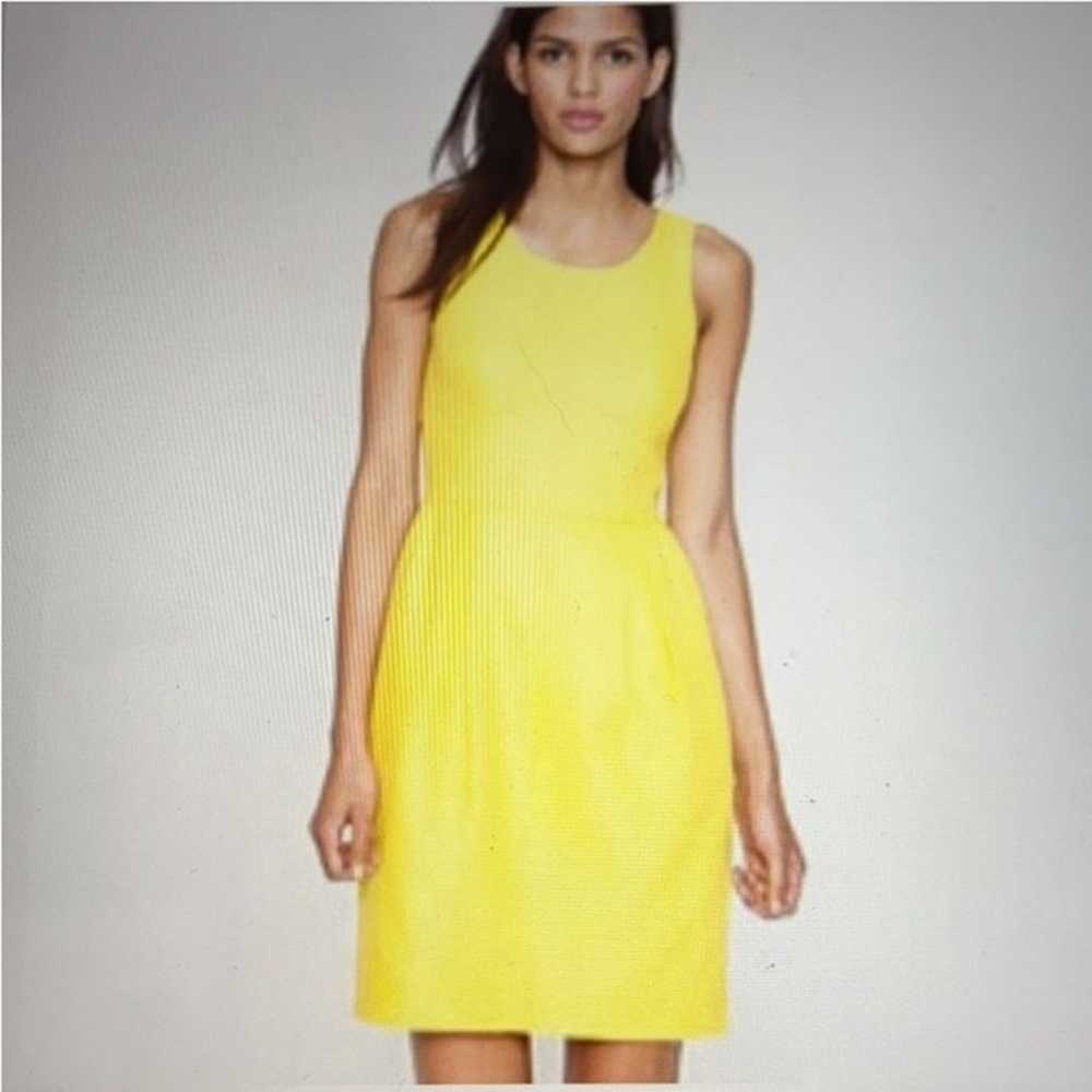 J. CREW Yellow Cotton Basketweave Sleeveless Dres… - image 6