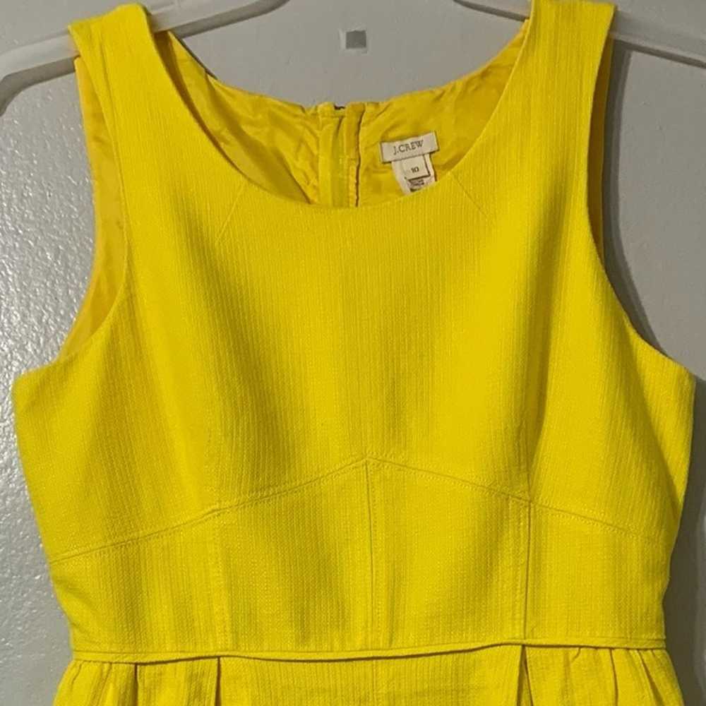 J. CREW Yellow Cotton Basketweave Sleeveless Dres… - image 7