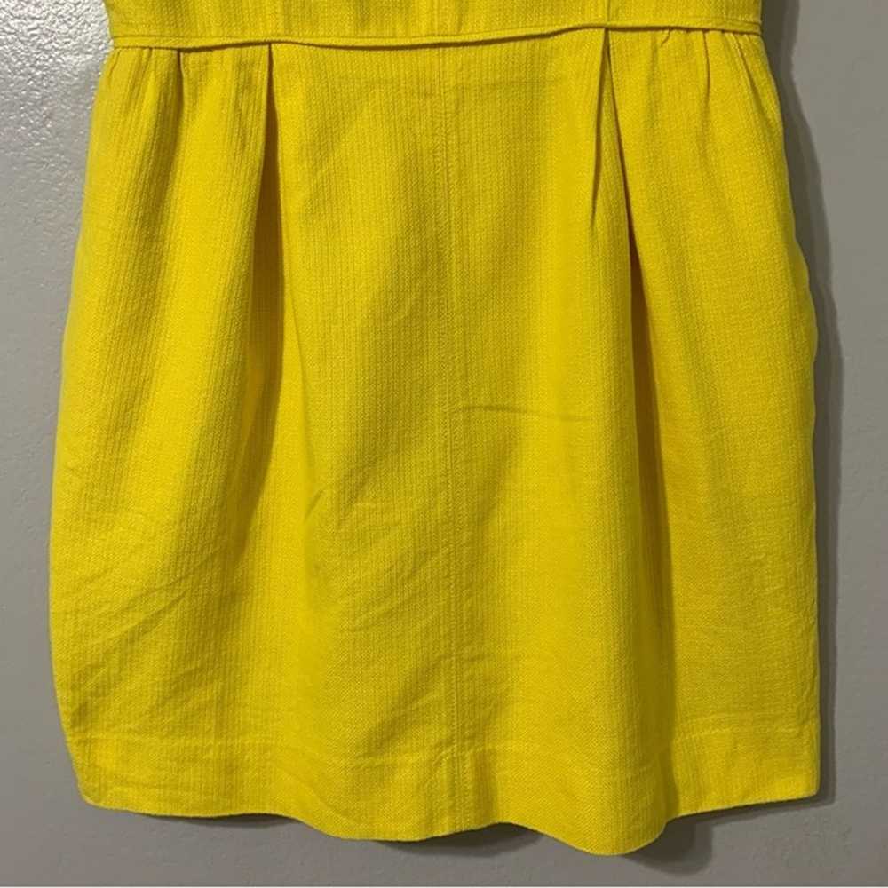 J. CREW Yellow Cotton Basketweave Sleeveless Dres… - image 8