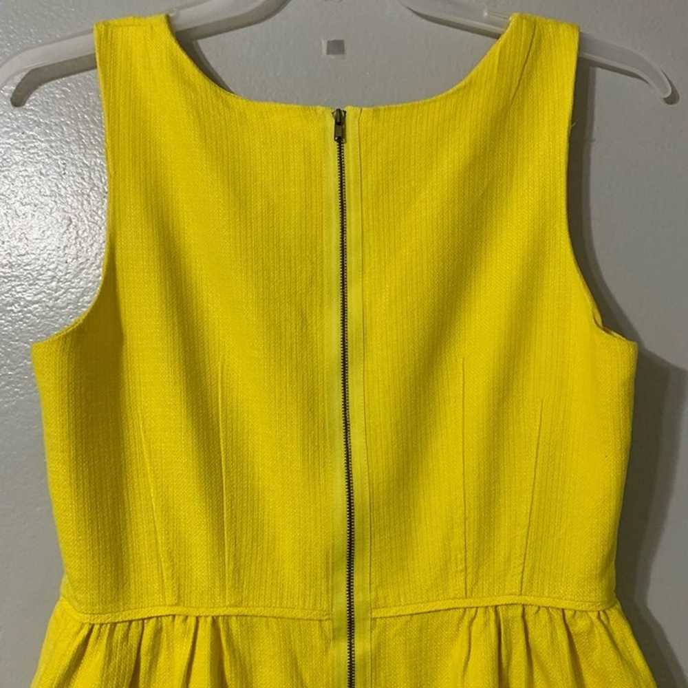 J. CREW Yellow Cotton Basketweave Sleeveless Dres… - image 9