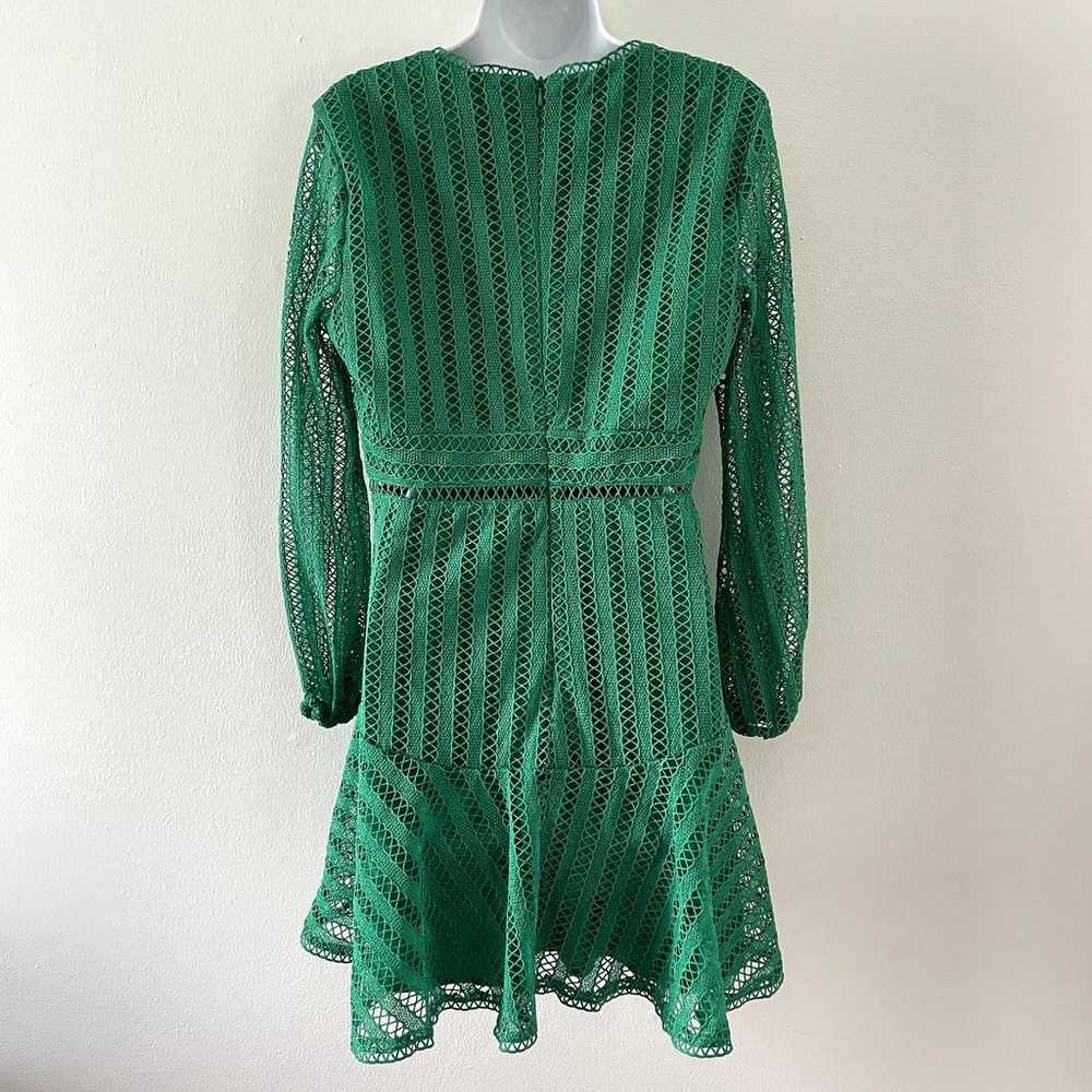 Bardot Dress Womens 10 Green Ruth Lace Fit and Fl… - image 2