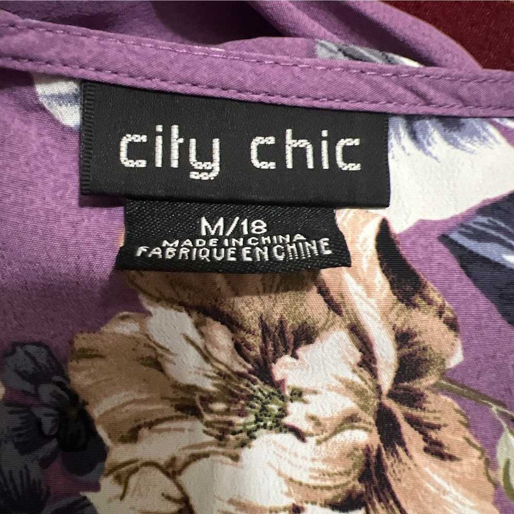 City Chic Rose Garden Dress Lilac Size 18 - image 11