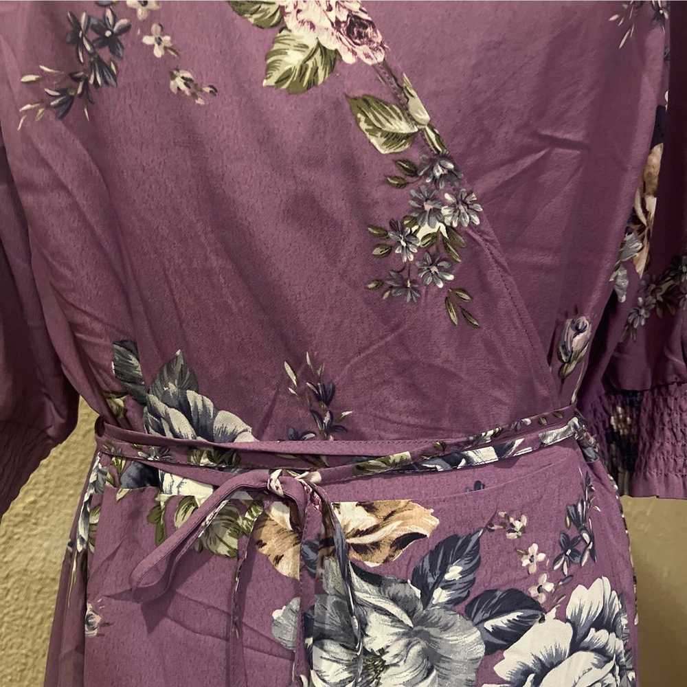 City Chic Rose Garden Dress Lilac Size 18 - image 5