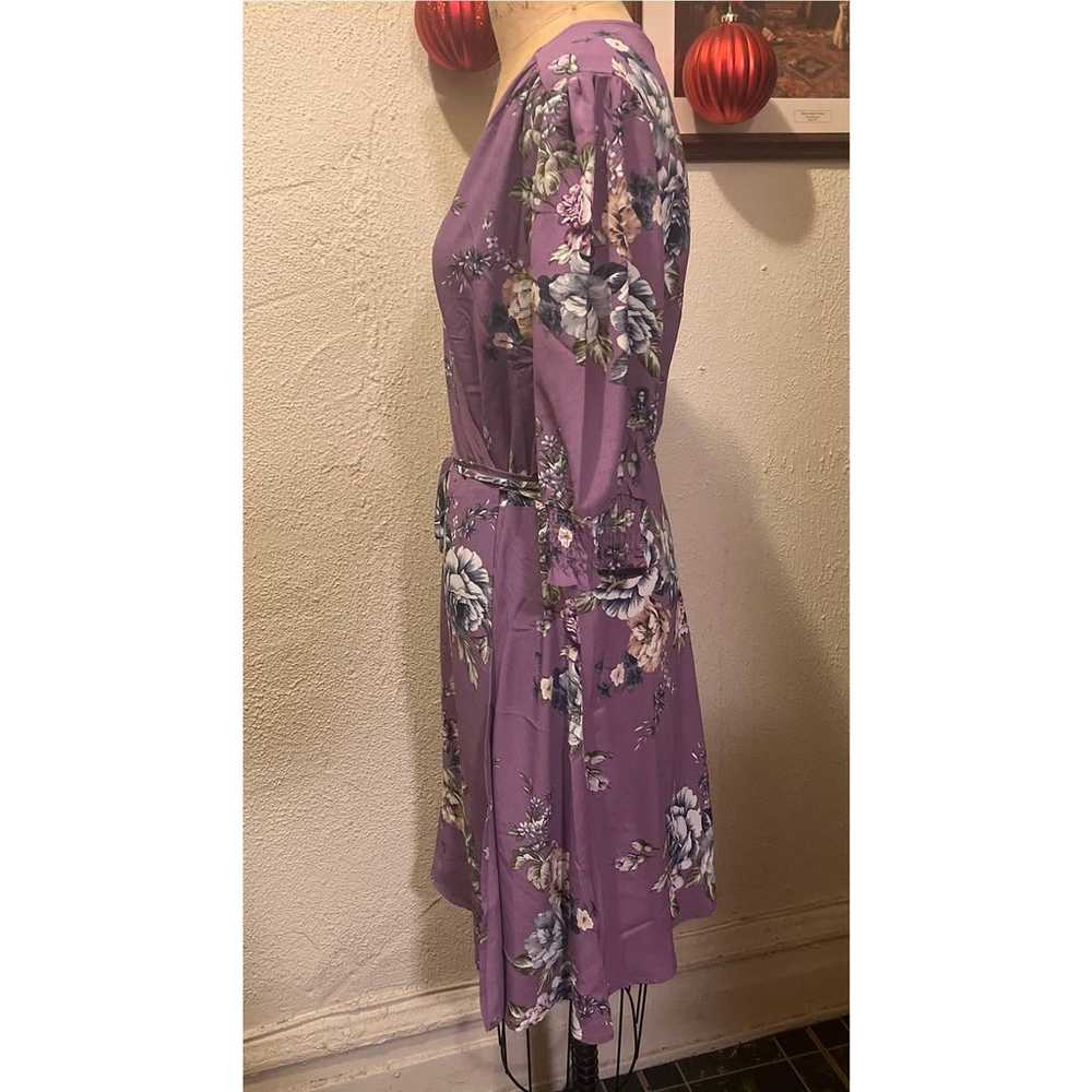 City Chic Rose Garden Dress Lilac Size 18 - image 8