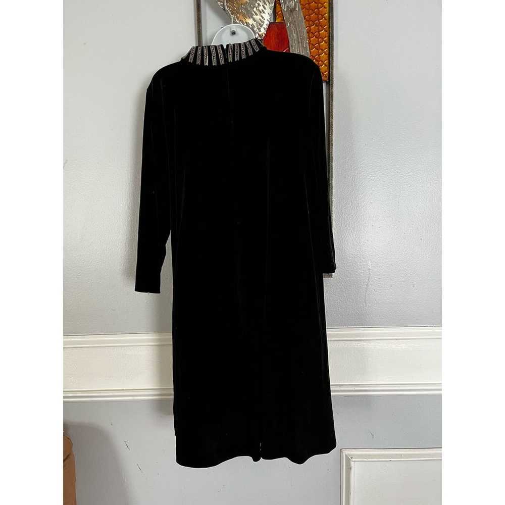 Velvet Embellished Mock-Neck Dress, Created for M… - image 6