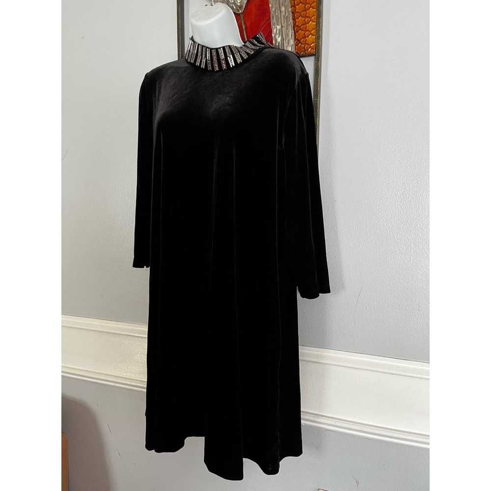 Velvet Embellished Mock-Neck Dress, Created for M… - image 7