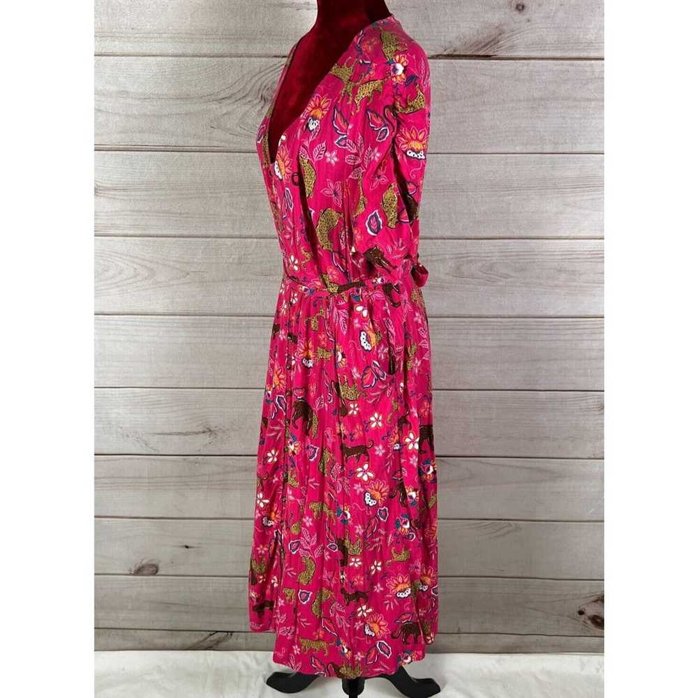 Torrid Slub Button Dress Midi Floral Safari Belted - image 4