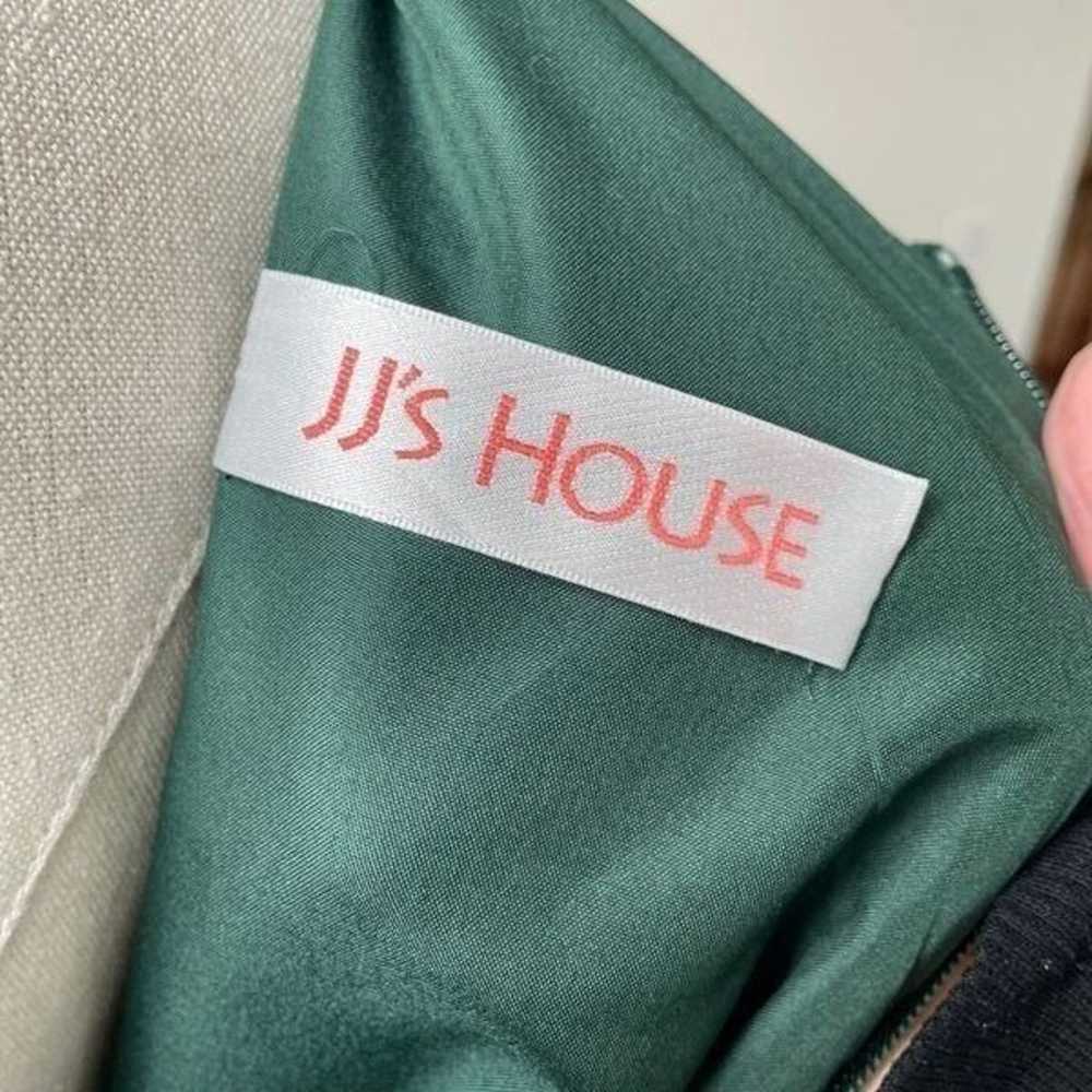 JJs House Dark Green Chiffon Long Sleeve Formal G… - image 6