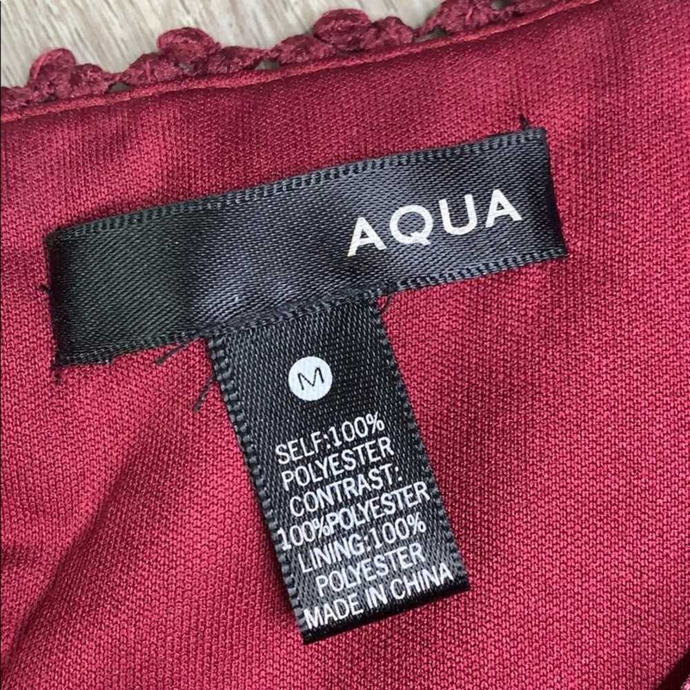 ASOS Aqua Burgundy Lace Cami Midi Pencil Dress Wo… - image 4