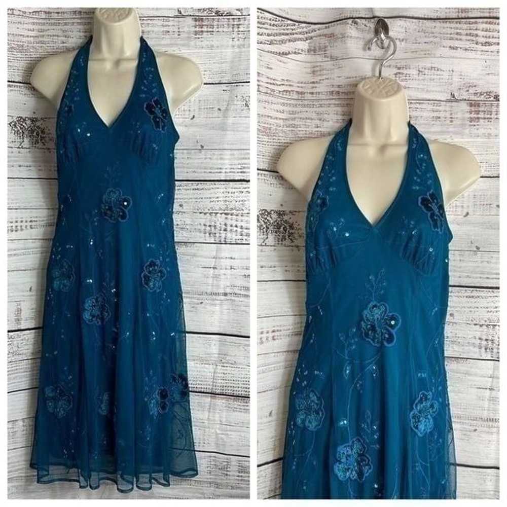 Newport News Dress Gown Vintage halter y2k 90’s e… - image 1