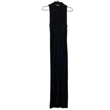 Vintage peep lace up maxi dress - image 1