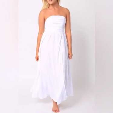 Olivaceous White Maxi Dress - image 1