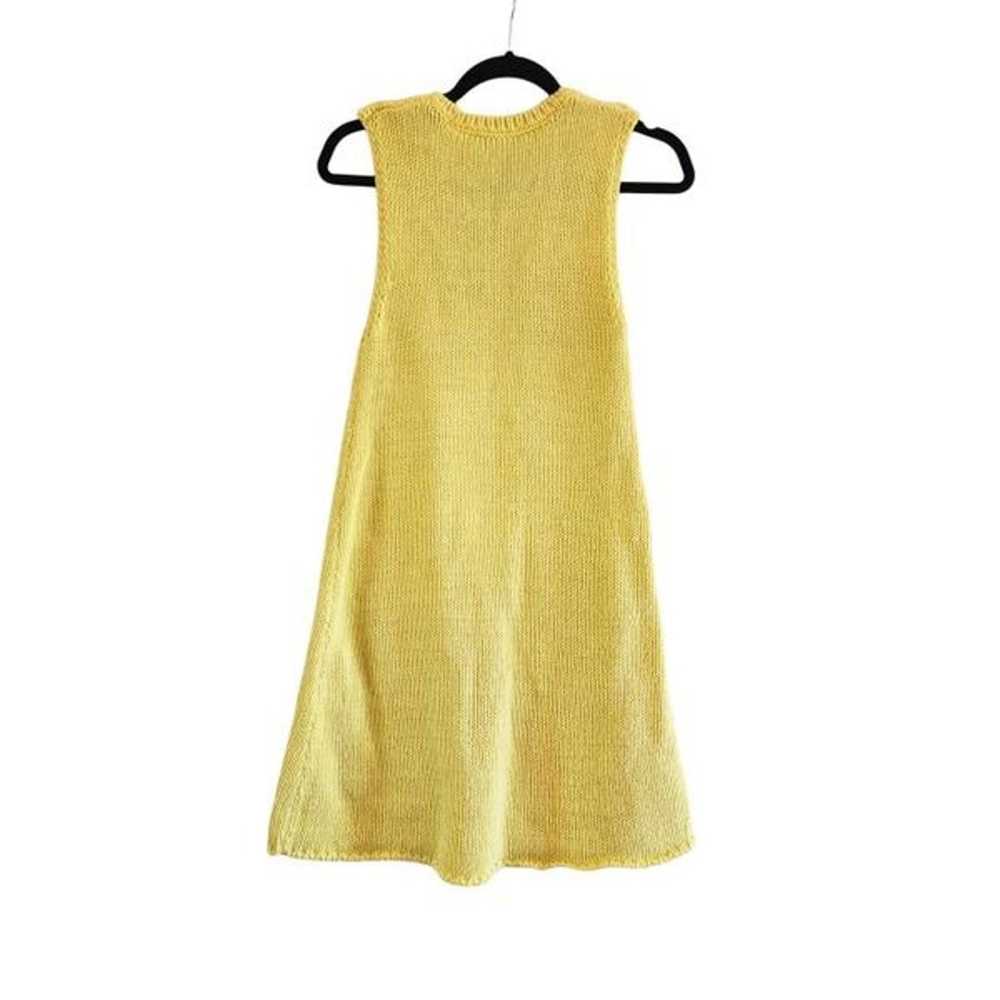 Zara bright yellow knit mini sweater dress size s… - image 3