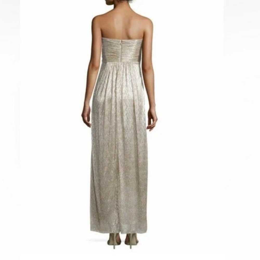 laundry by shelli segal gold metalic prom dress s… - image 2