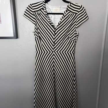 Kate spade silk striped button front sheath fit f… - image 1