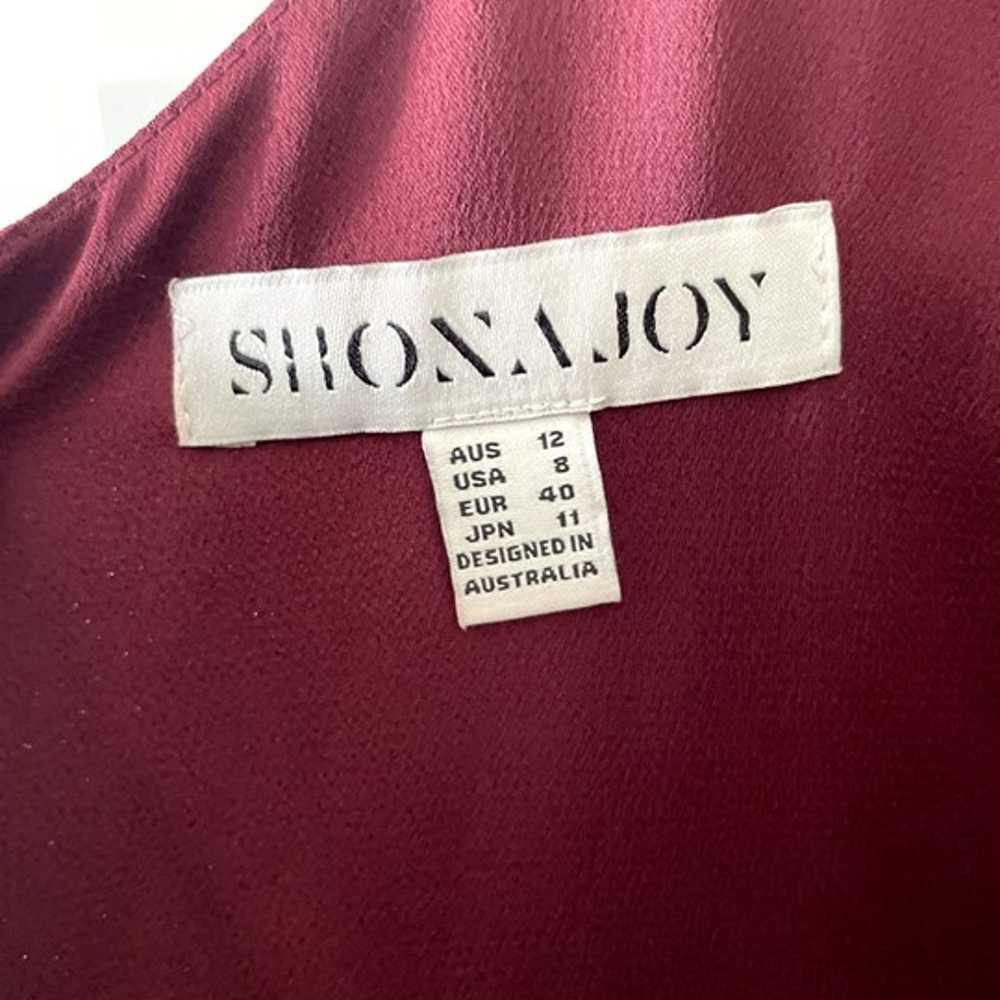 SHONA JOY Luxe Halter Frill Dress Size 8 in Garnet - image 3