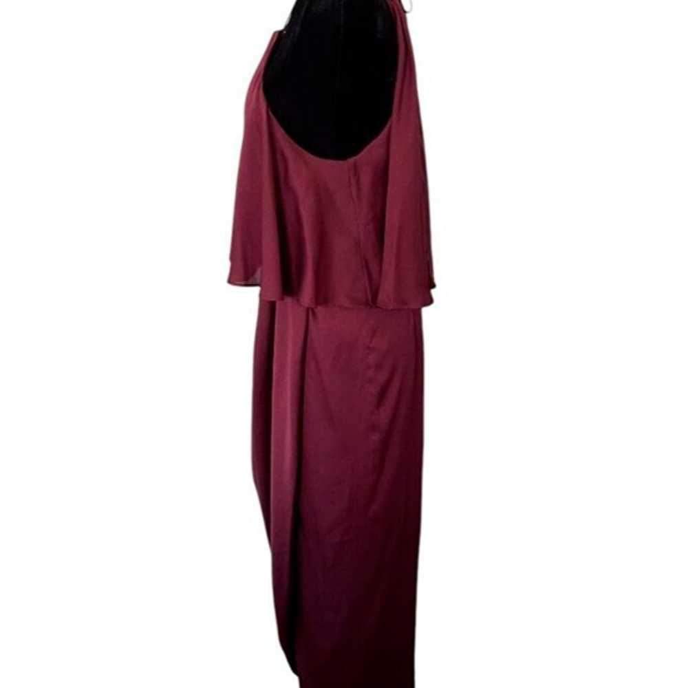 SHONA JOY Luxe Halter Frill Dress Size 8 in Garnet - image 5