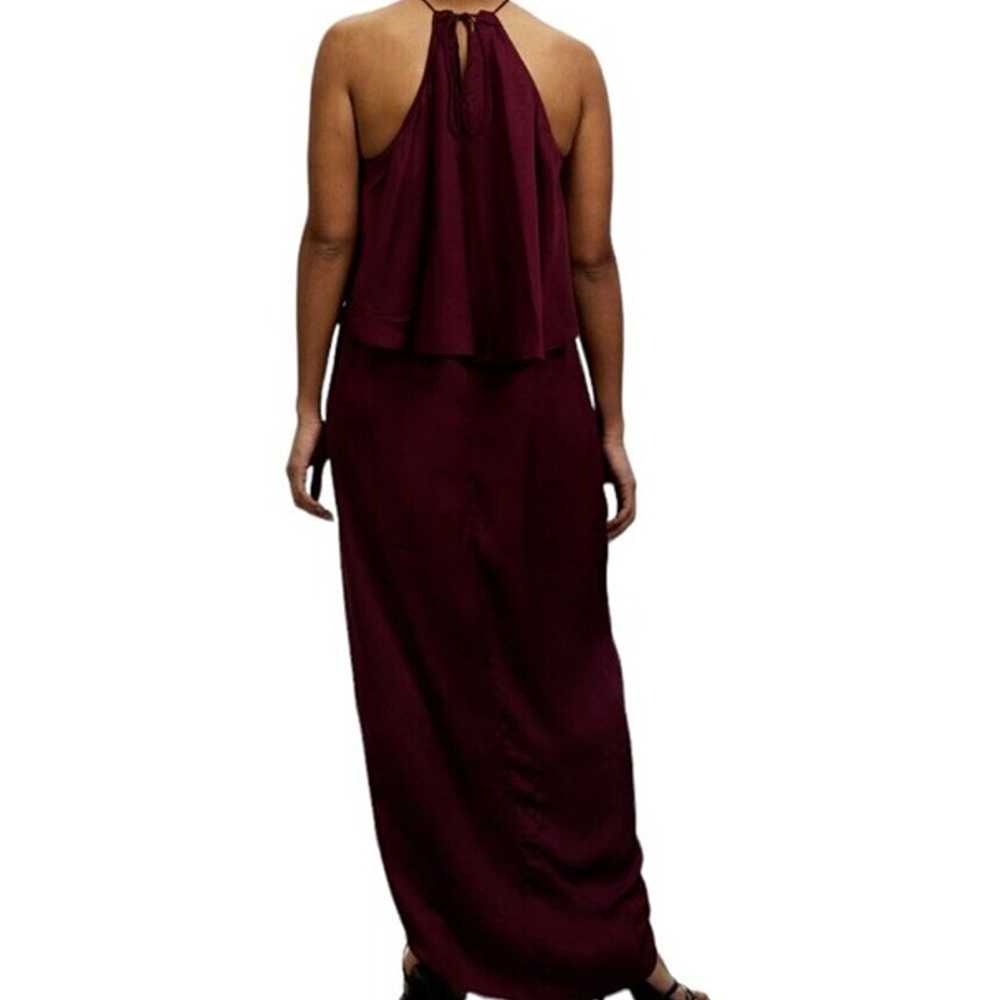 SHONA JOY Luxe Halter Frill Dress Size 8 in Garnet - image 6