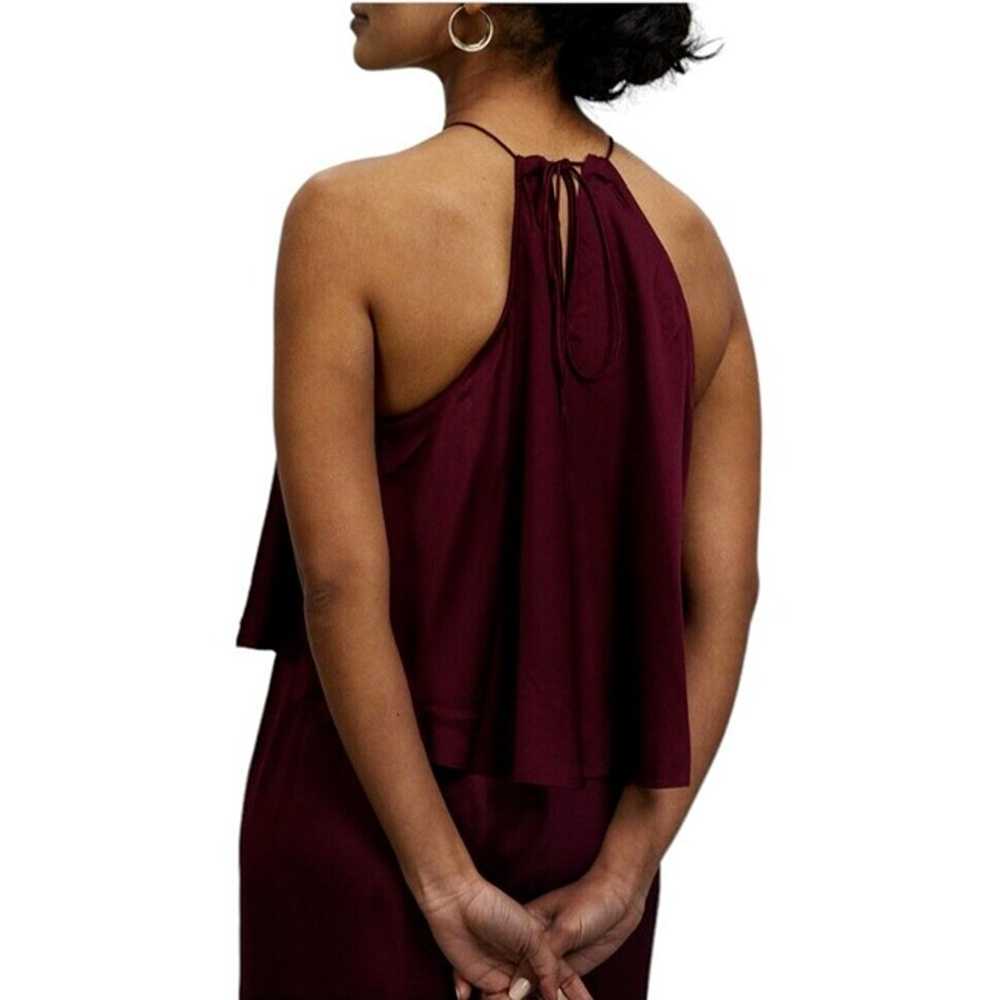 SHONA JOY Luxe Halter Frill Dress Size 8 in Garnet - image 7