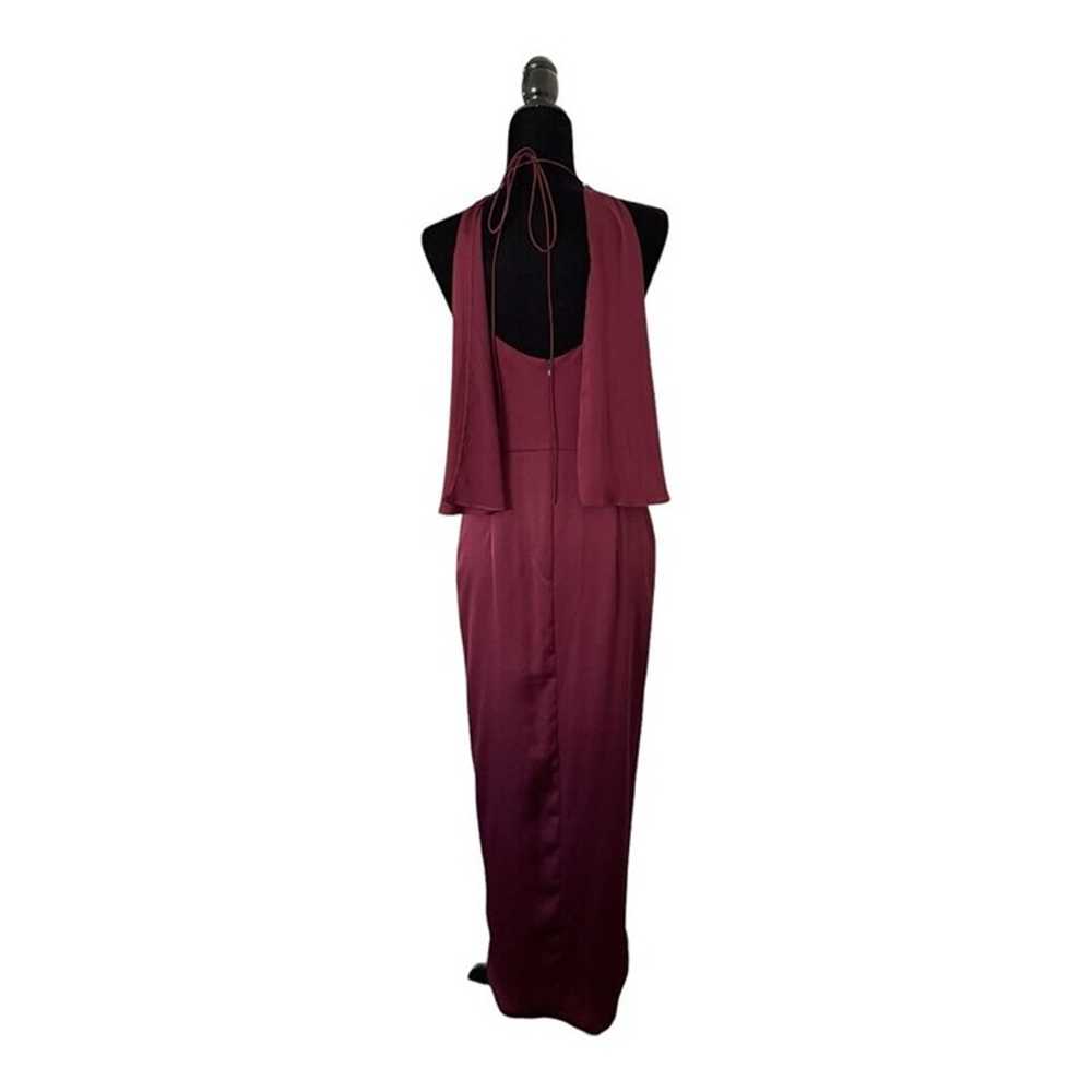 SHONA JOY Luxe Halter Frill Dress Size 8 in Garnet - image 8