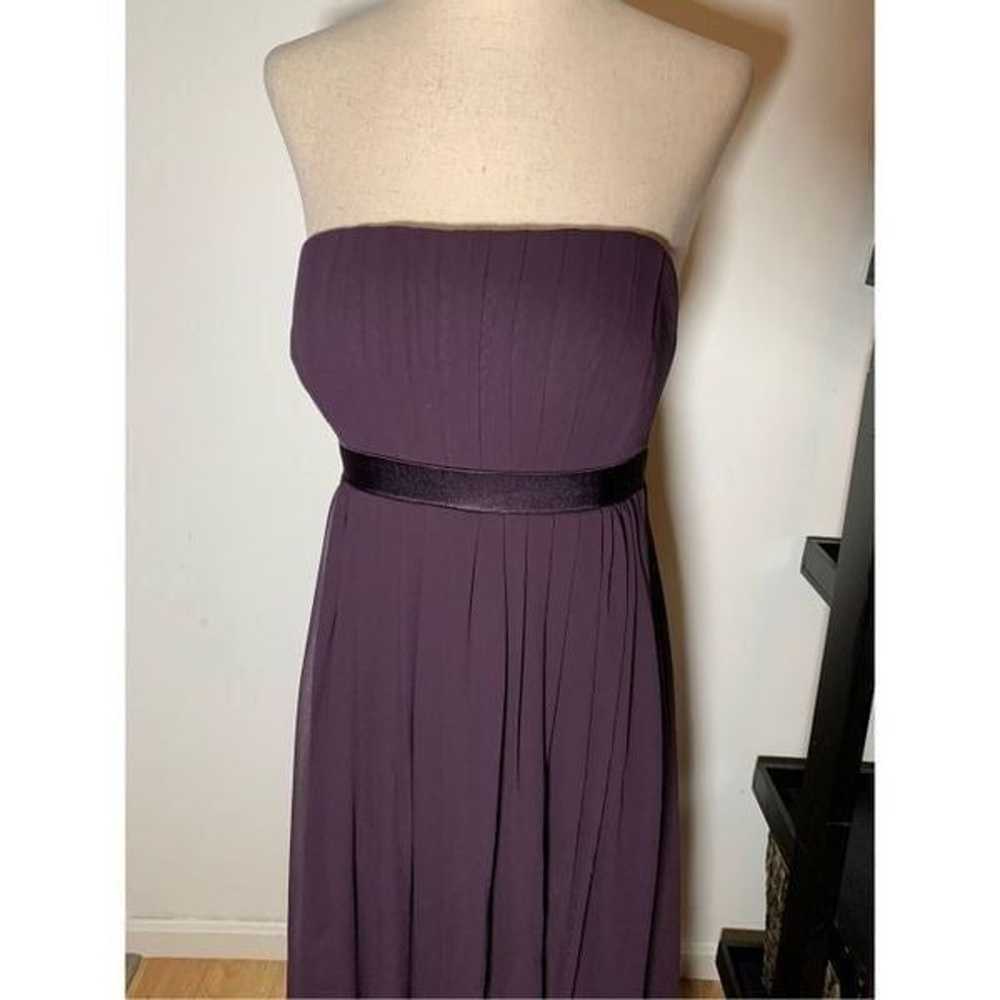 Bill levkoff purple long dress size 8 wedding bri… - image 2