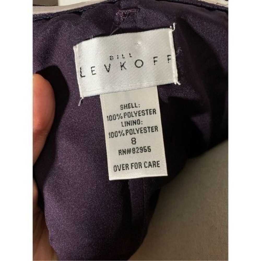 Bill levkoff purple long dress size 8 wedding bri… - image 4