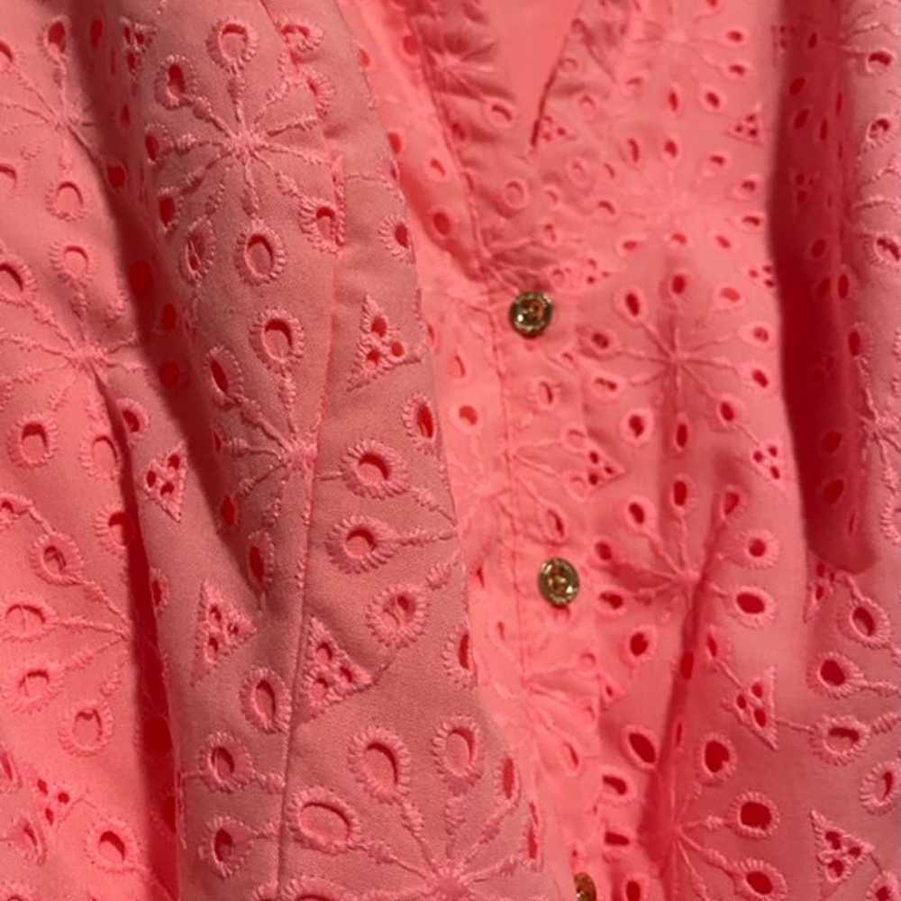 NWOT Trisha Shirtdress Shellona Coral Neon Sunbur… - image 2