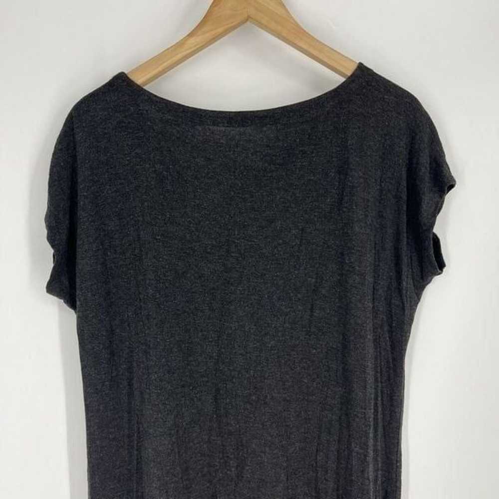 Eileen Fisher Dress Size Small Charcoal Gray V Ne… - image 7